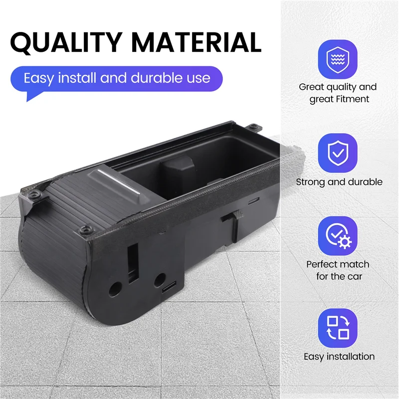 B05B-Car مركز وحدة التحكم كأس الماء حامل صندوق تخزين أصحاب المشروبات لشركة هيونداي سوناتا 9 2015-