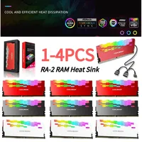 COOLMOON RA-2 RAM Memory Bank Heat Sink Cooler ARGB Colorful Flashing Heat Spreader For PC Desktop Computer Accessories