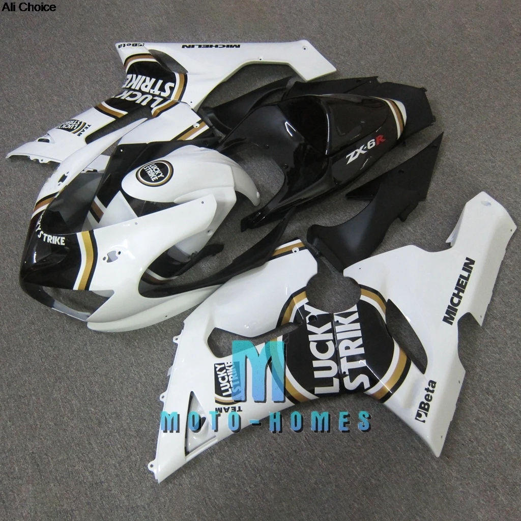 High Quality Fairing for Kawasaki Ninja ZX6R 05 06 ZX-6R 2005 2006 Aftermarket Body Repair Rebuild Bike Lucky Strike