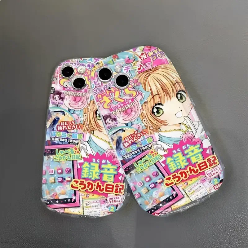 Anime Harajuku Ancient Morning Wind Girl Poster For iPhone Case 16 15 14 13 12 11 Pro XR XS Max 7 8 Plus Phone Y2K Girl Cover