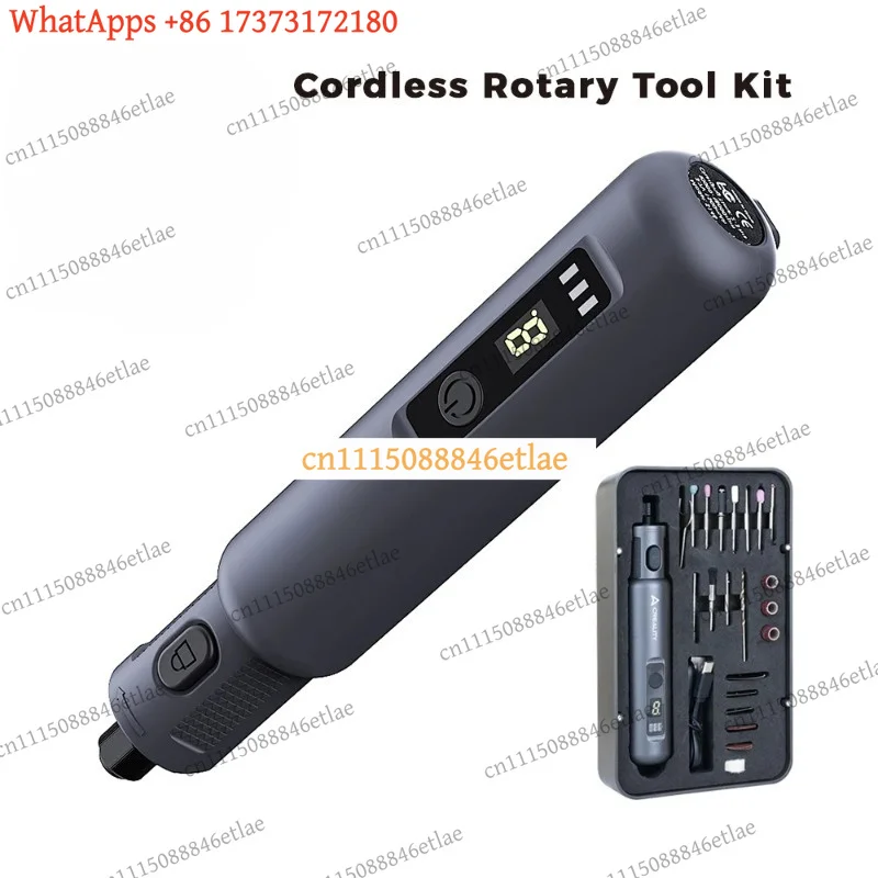 3.7V Cordless Handheld Rotary Tool Kit 6 Variable Speeds Multi-functional Post-processing for 3D Printed Models DIY Engraving