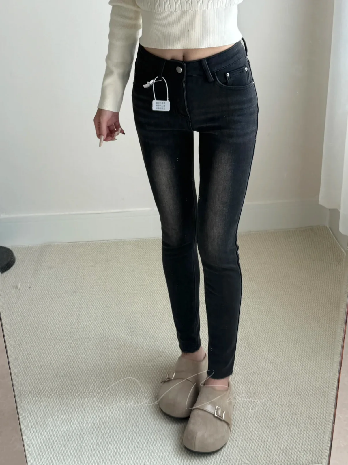 

Ретро джинсы с высокой талией для женщин, облегающие, черные, из денима, модные, сексуальные, расклешенные, универсальные, из хлопка с добавлением стрейча