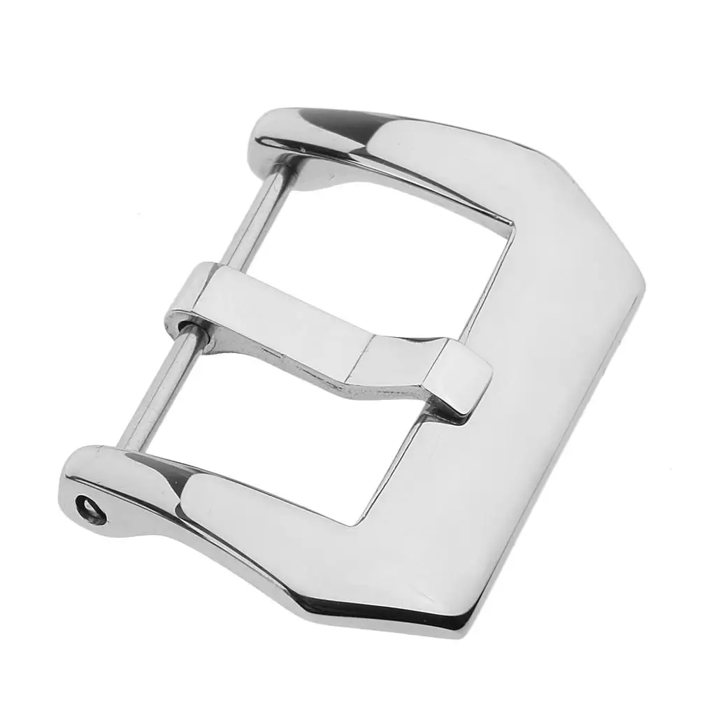Durable Screw in Watch Strap Buckle Stainless Steel Pin Buckle for 18mm 20mm 22mm Rubber Watch Band