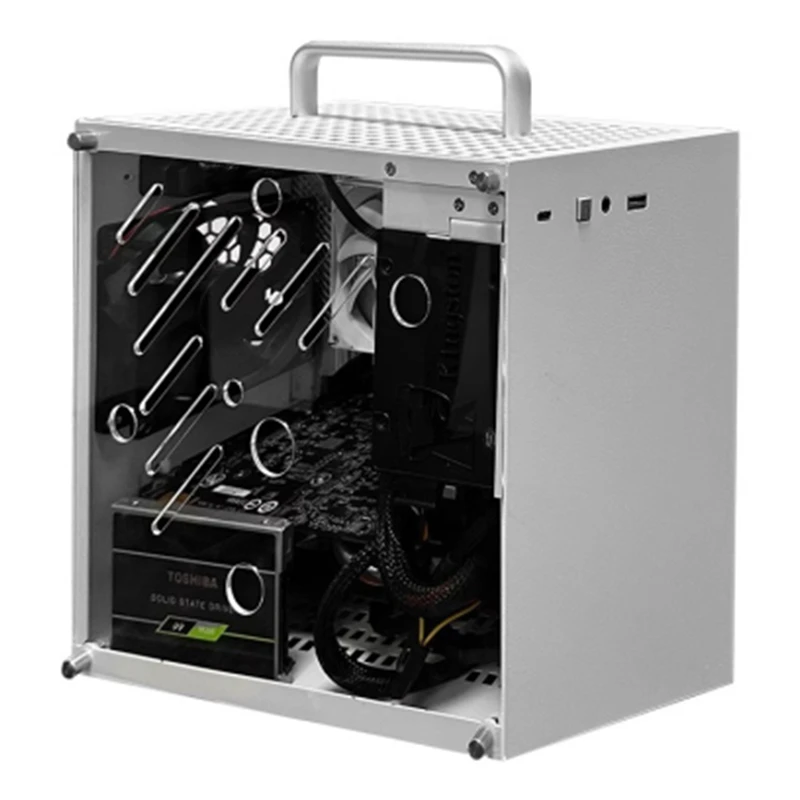 

Small Box Side View Small Case Mini ITX Case SFX Power Portable Computer Main Case Portable