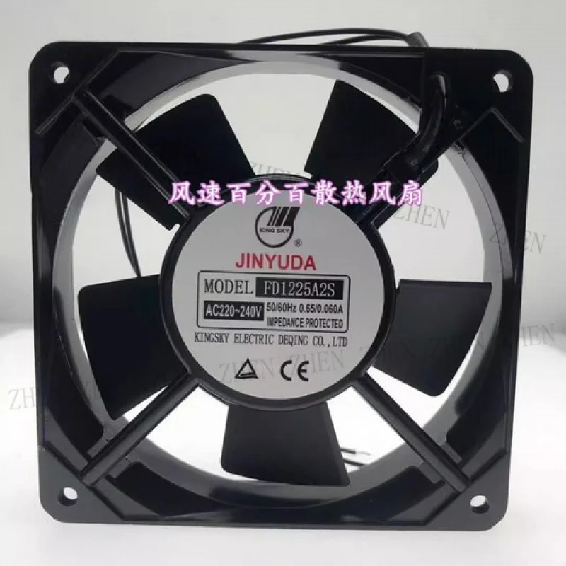

Y FOR JINYUDA FD1225A2S AC220-240V 0.65-0.6A 2-wire cooling fan