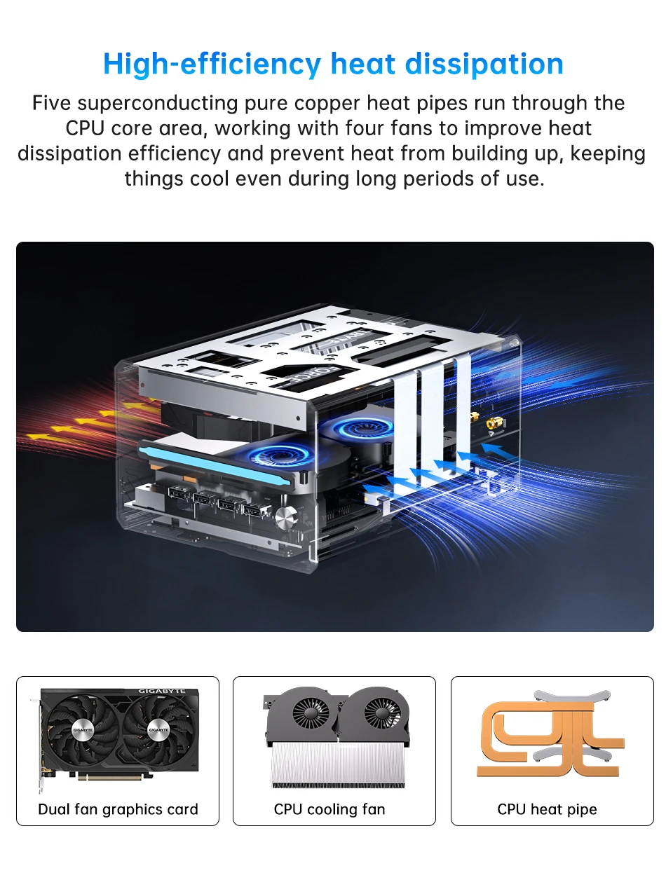 MSECORE Gaming Mini PC Intel Core I9-14900F RTX 5060 Ti 16G Dedicated Card Win11 DDR5 NVMe SSD WiFi6E BT5.3 8K Desktop Computer