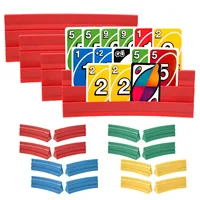Portatarjetas para jugar, ahorro de espacio, atracción magnética, portatarjetas de plástico, Clip de póker, organiza la mano para juego de mesa fácil de tocar