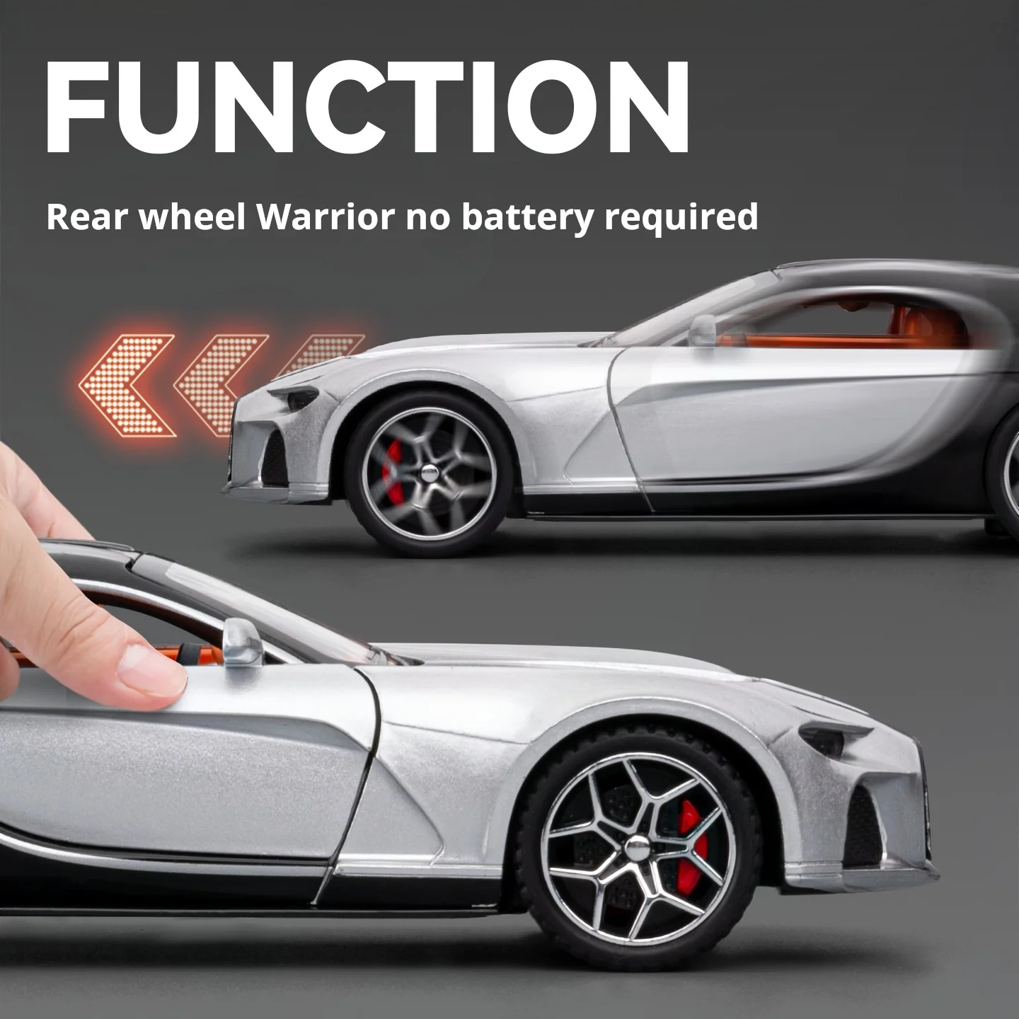 1:32 Scale Simulation Bugatti Atlantic Alloy Diecast Classic Car Model Sound Light Pull Back boys toy Kid Gift