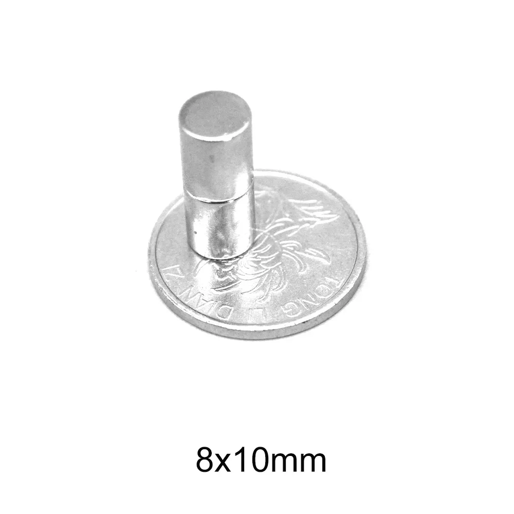 Magnet Silinder Kuat 8X10 Magnet Bulat 8Mm X 10Mm untuk Kulkas Rumah, Kantor DIY 8*10 8X10Mm