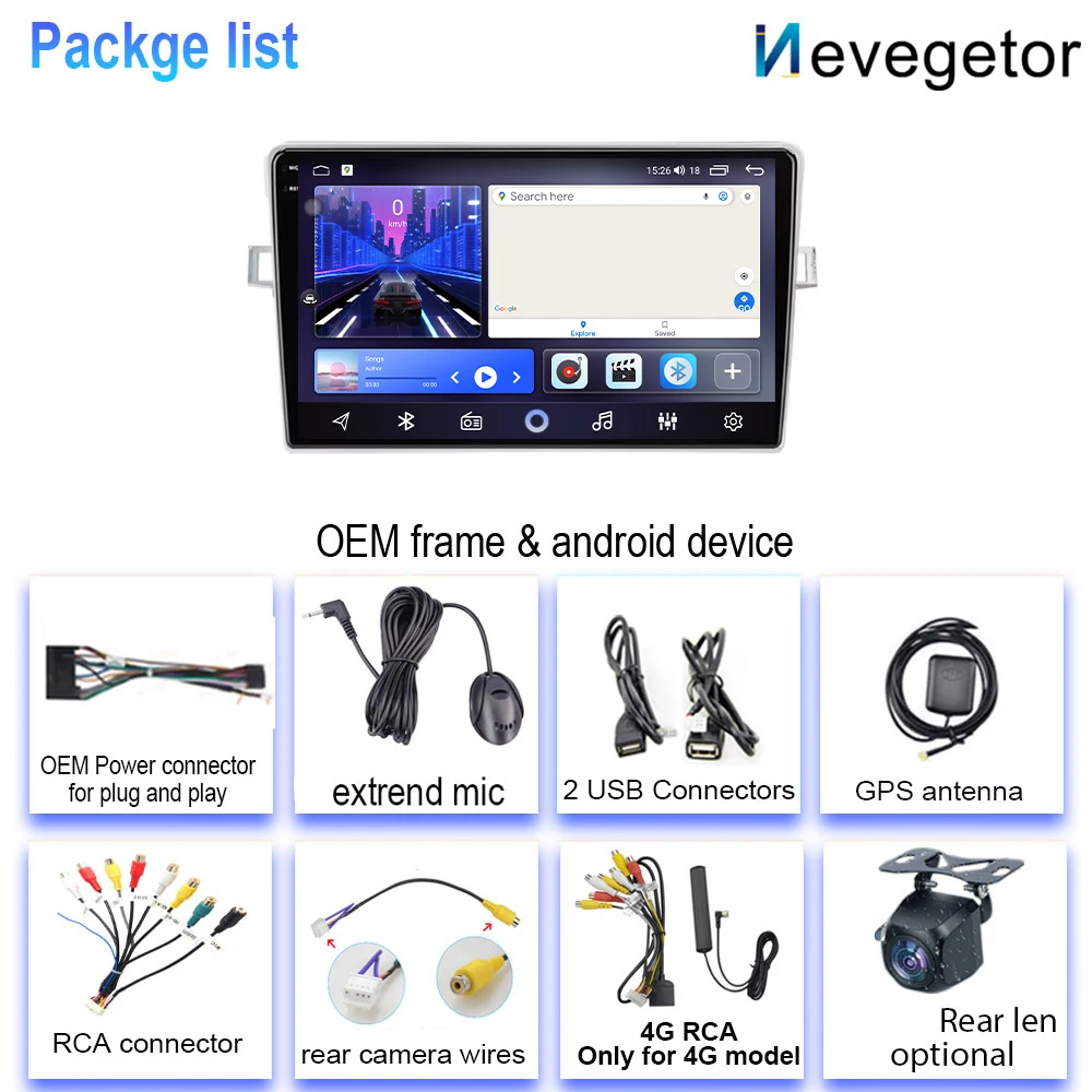 راديو السيارة لتويوتا فيرسو R20 2009 - 2018 Carplay أندرويد السيارات نظام تحديد المواقع ستيريو الملاحة الوسائط المتعددة مشغل فيديو رئيس وحدة رقم 2din