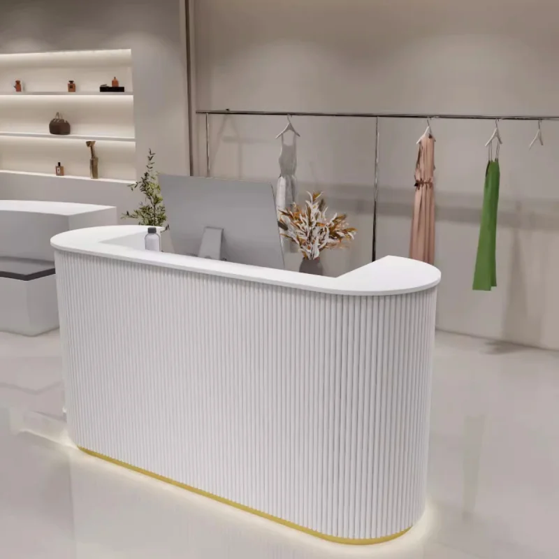 Recepção do salão, Nail Reception Desk, Pequeno balcão frontal, Design de moda