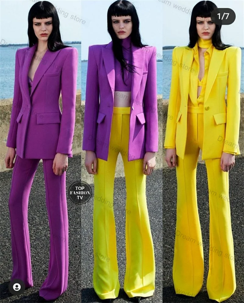 Formal Women Suit Pants Set  2 Piece Blazer+Trousers Formal Office Lady Jacket Wedding Tuxedos Customized Coat Prom Dress