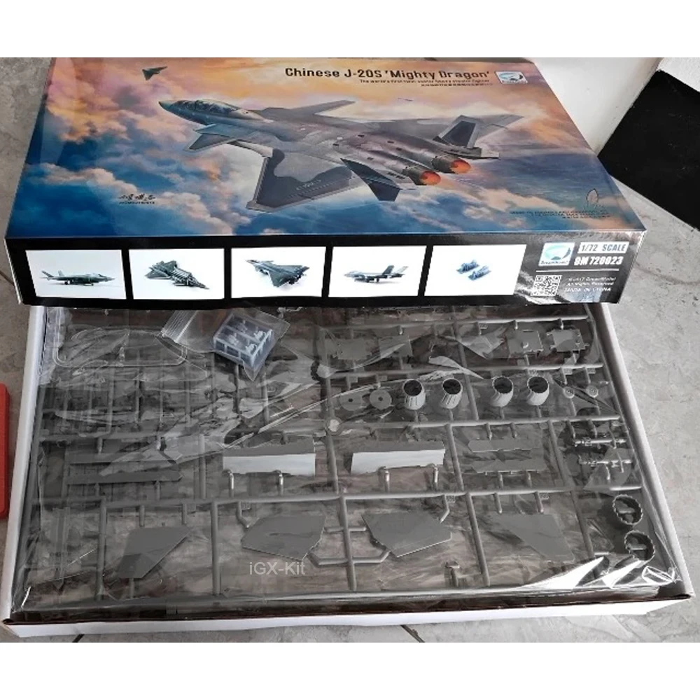 

Dream DM720023 1:72 Scale PLA J20 J-20S J-20 Mighty Dragon Stealth Fighter Jet Plastic Model Building Kit Hobby Assembly Toy