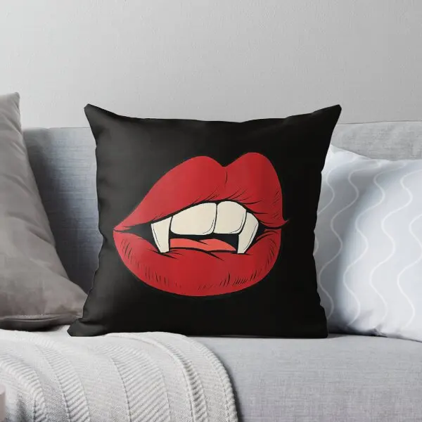 Women Vampire Kiss  Printing Throw Pillow Cover Home Decorative Hotel Sofa Car Office Comfort Pillows not include One Side