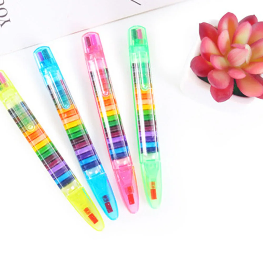 어린이 DIY 컬러 크레용, 20 가지 색상 코어, 미술 학습 문구 도구, 가정 학교용