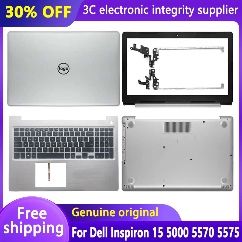 

NEW Laptop For Dell Inspiron 15 5000 5570 5575 15.6 LCD Back Cover Front Bezel Keyboard Palmrest Bottom Case Top Rear Lid 0X4FTD