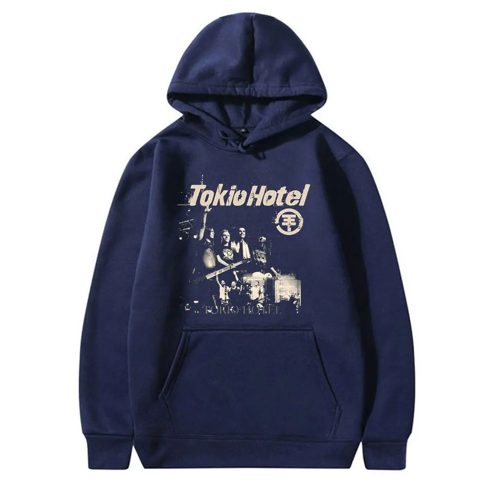 Germany Rock Band Tokio Hotel Hoodies Beyond The World 2023 Tour Concert Sweatshirts Men's Fashion Casual Hip Hop Punk Pullover