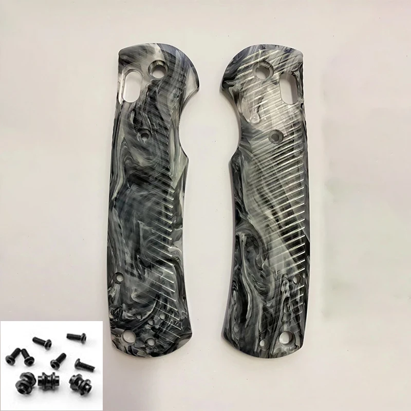 Custom Made Marble Texture Acrylic Grip Handle Scales For Benchmade Griptilian 550 551 Knife Grip DIY Making Accessory Parts