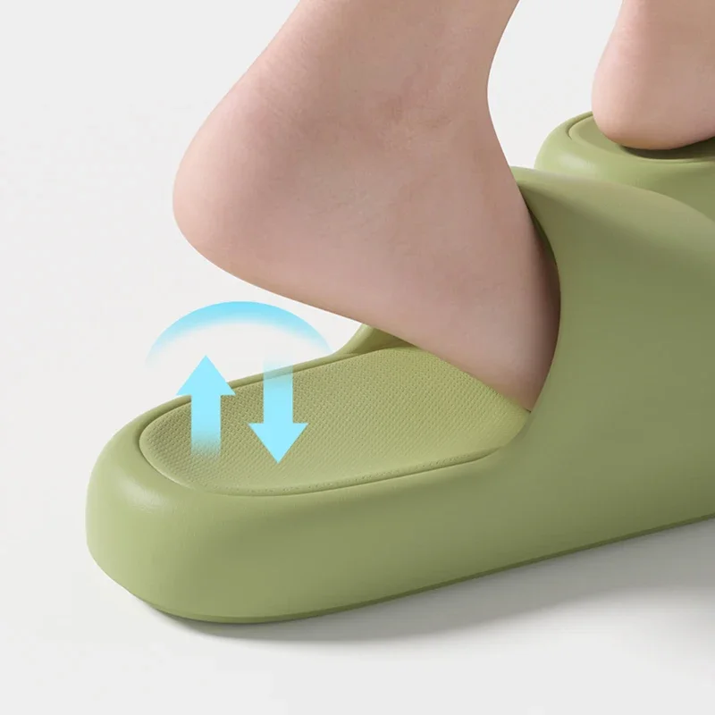 Couple's Summer Indoor Home Slippers 2026 Thick Bottom Lightweight Eva Slippers Women Plus Size Soft Sole Message Slides Shoes