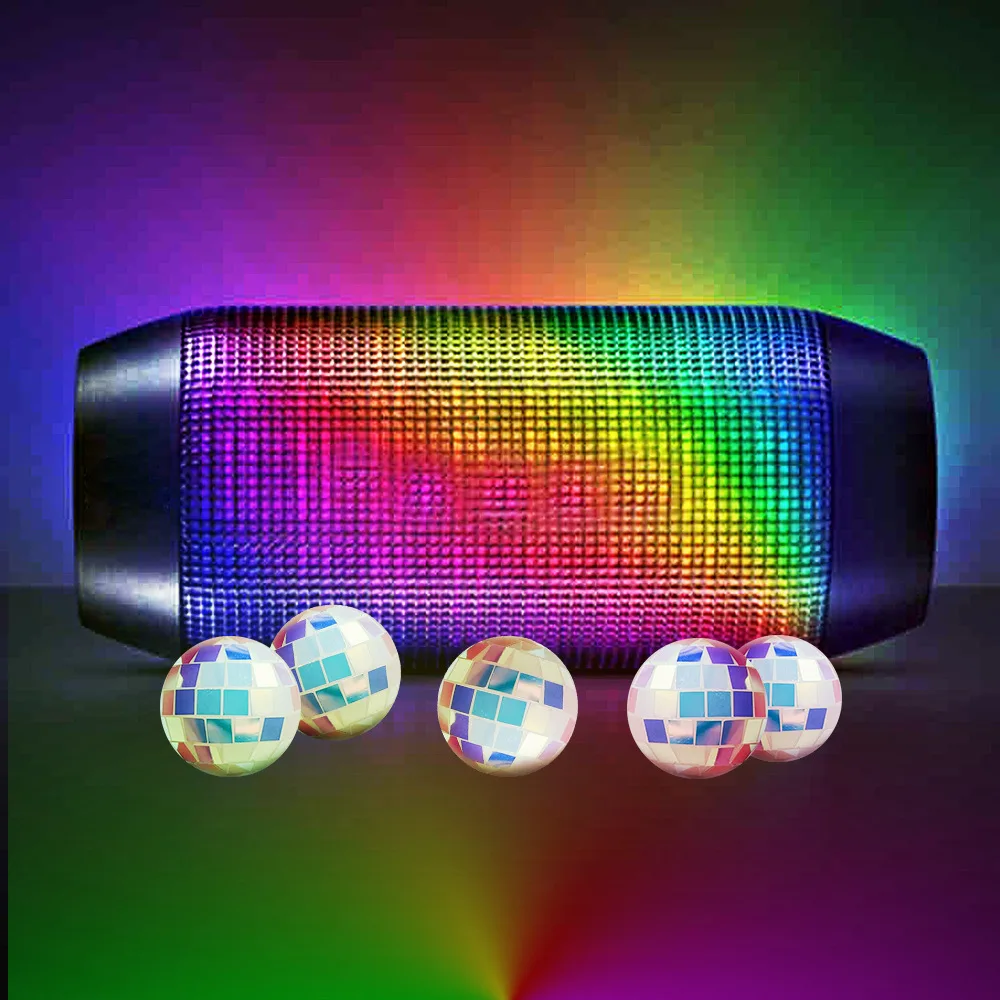 2025 New Disco DJ Mosaic Colourful Balls PET Gradient Patch Mirror Reflection Ball Does For Children's Birthday Christmas Party