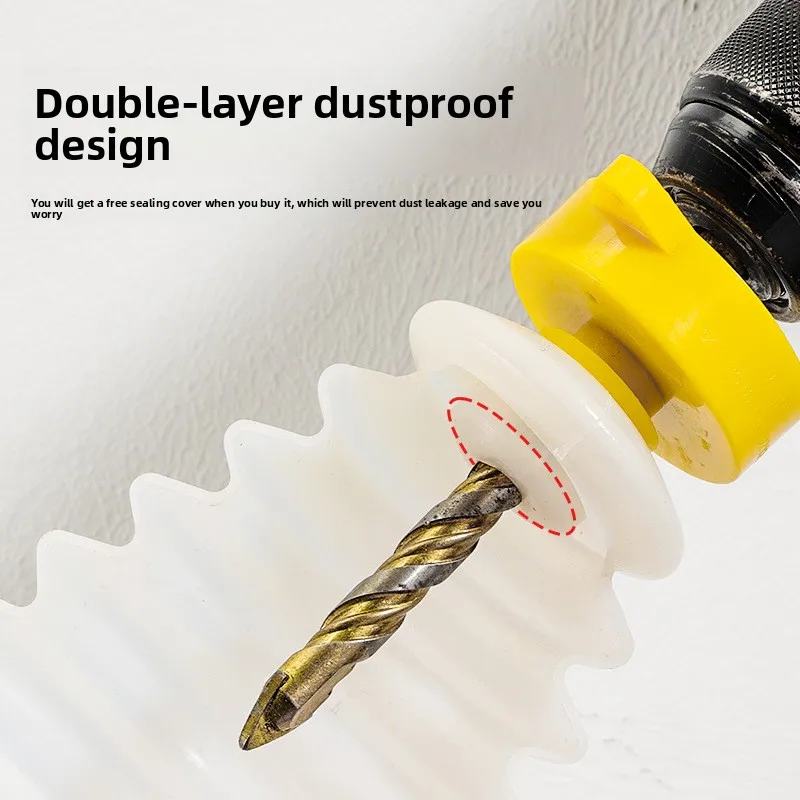 Drill Dust Cover Collector Scalable Rubber Dustproof Dust Bowl Device Power Tool Utility Accessories for Electric Hammer