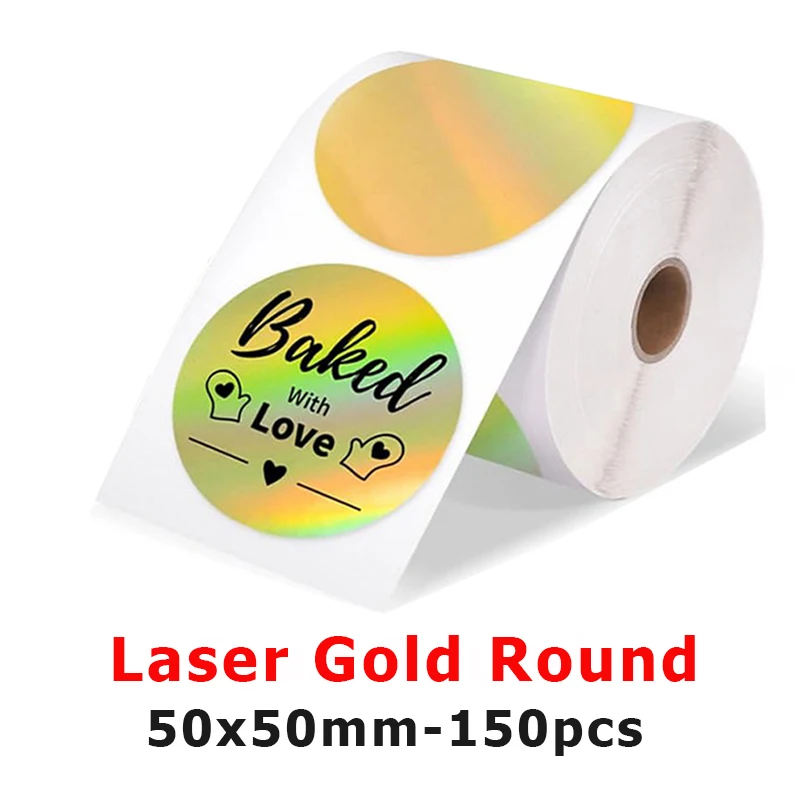 Munbyn/Nelko Holografische Laser Label Sticker Mat Zilver Thermisch Papier voor M110 M220 M200 E210 P50 PM220 DETONG P1 WP9520 Maker