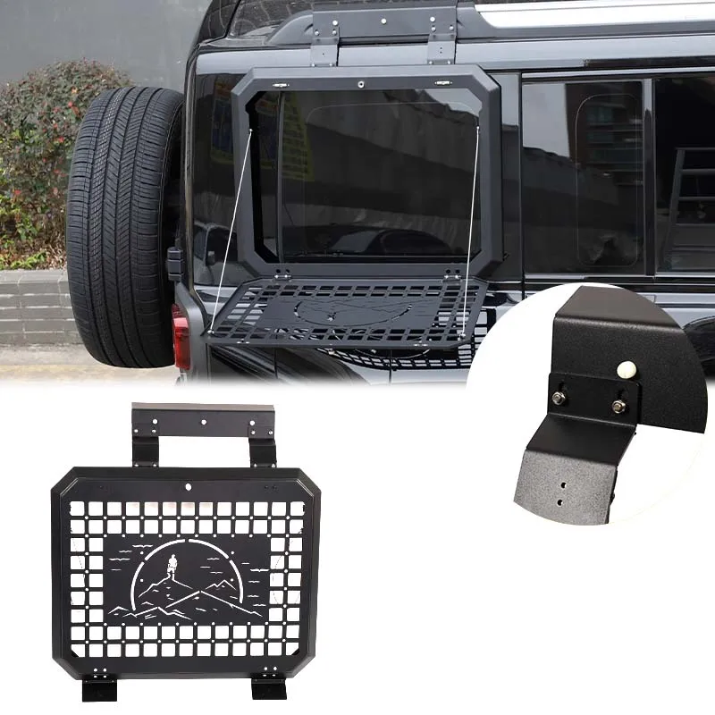 

For Haval Raptor 2023+ Aluminum alloy black car rear window bag rack storage rack car exterior modification accessories