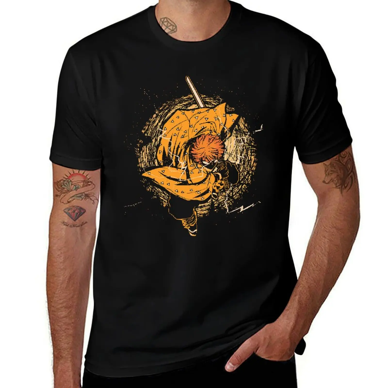 

Thunder Breathing Zenitsu T-Shirt man t shirts graphic t shirts for man slim fit T-Shirt