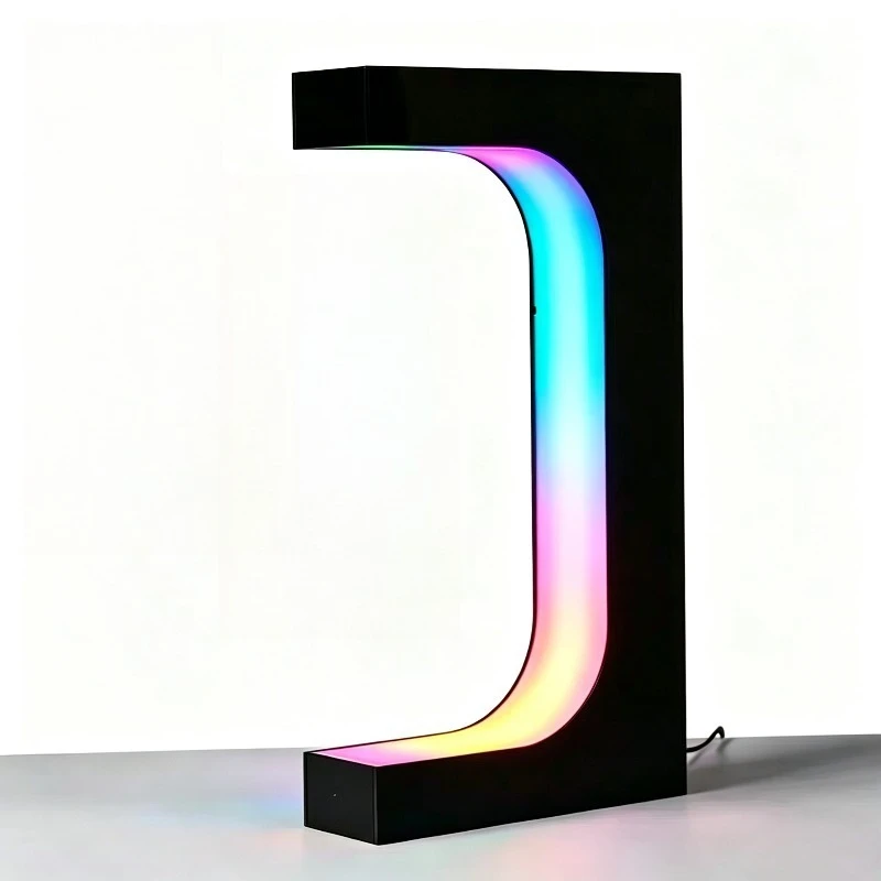 For Sneakers Maglev Shoe Rack Internet Celebrity Rotary Rack Shoes Luminous LED Lights Suspended Shoe Box Storage Shelf