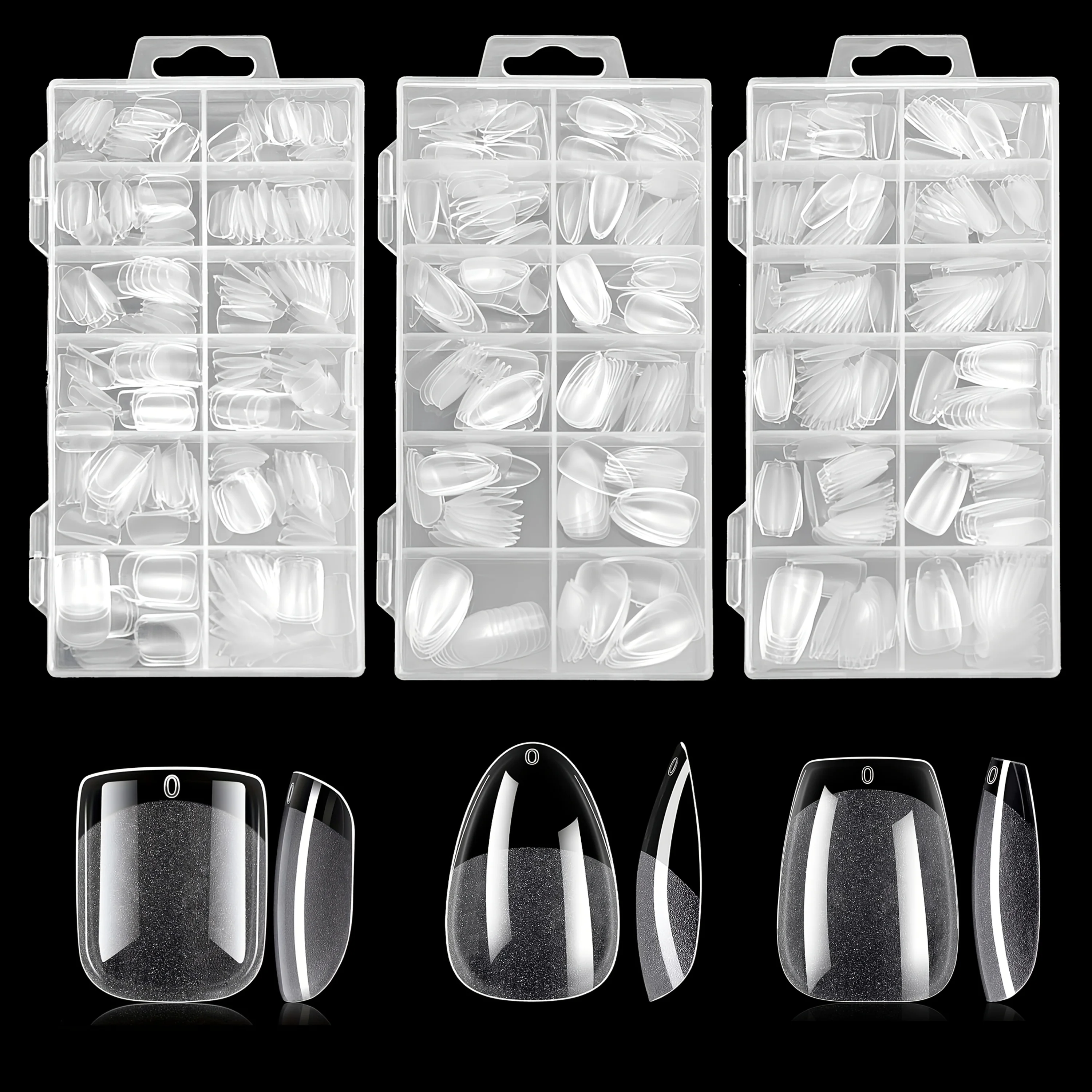 240 Stück/Box, extra kurz, quadratisch/Kaffee/Mandel, halbmattes Acryl, vorgefeilt, weiche Gel-Nagelspitzen – einfaches Aufdrücken der Nägel für vollständige Abdeckung