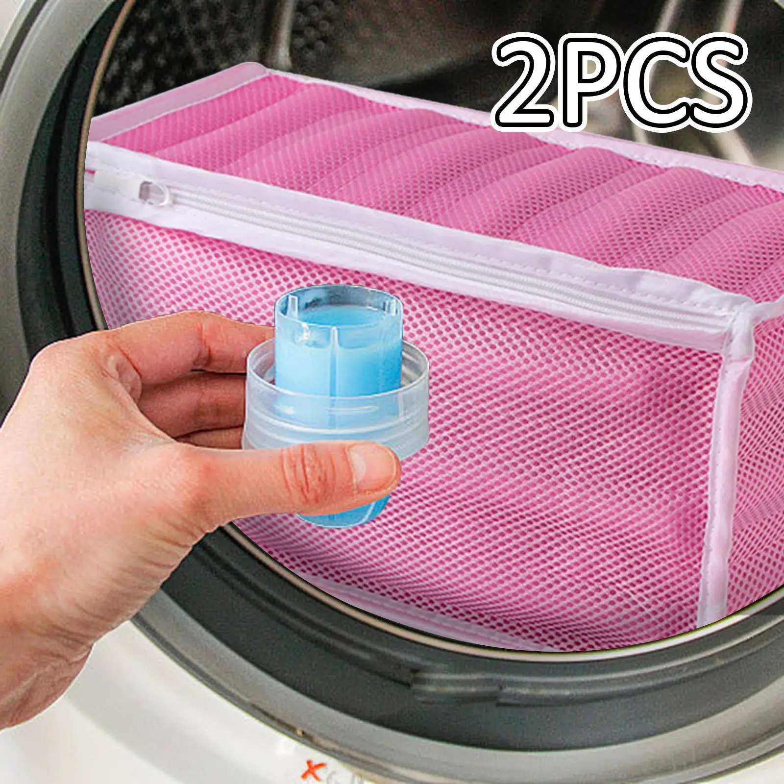 Laundry Bag for Shoes Washing Machine Mesh Sneaker Cleaner Pouch with Zipper Reusable Polyester Shoe Protector Storage for Gym