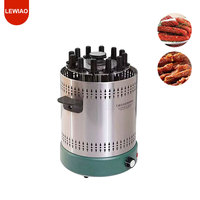Automatic Rotary Smokeless Electric Bbq Grill Oven Barbecue Rotisserie Kebab Roast Rotation Machine 12 Lamb Skewers 220V Smokele