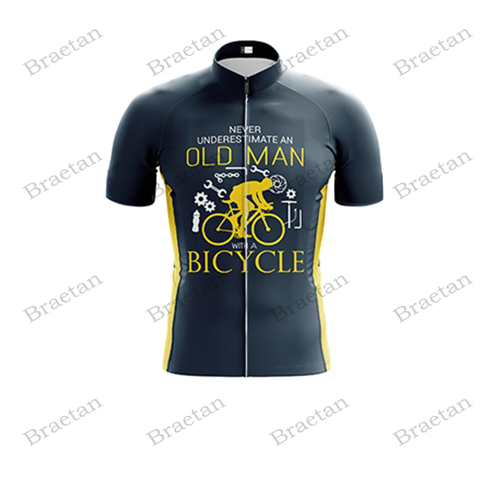 Multiple Old Men Cycling Jersey Men Short Sleeve Ride Bike Jersey Summer Cycling Clothing