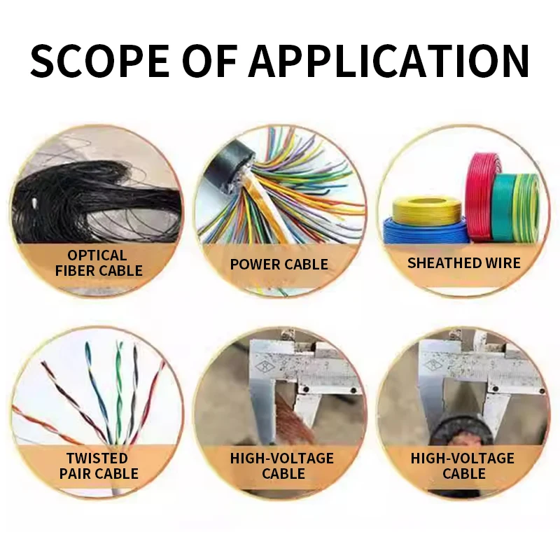 Wire Stripper for Copper Cables Fully Automatic Electric High-End Model 6mm Stripping Thickness 220V Scrap Wire Recycling