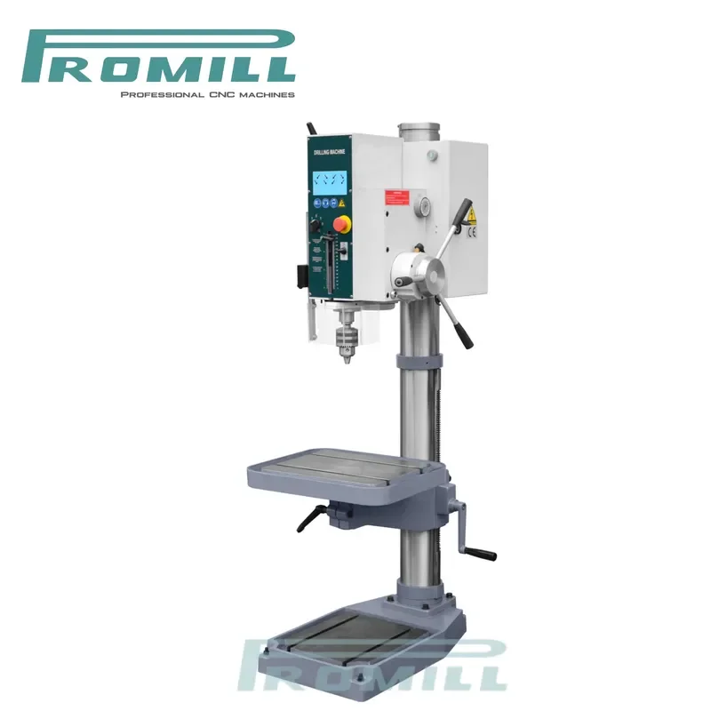 HCY Promill T-35 Vertical Bench Drilling Machine 35mm 8-Speed MT4 Spindle Taper 1.5kW 110/220/380V Robust Durable Motor