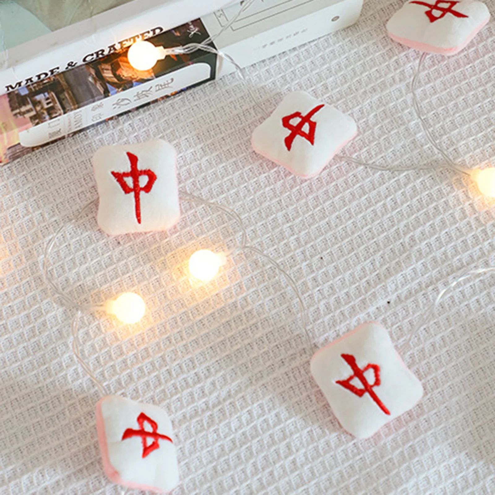 تعمل سلسلة جونغ الضوء الأحمر ديكور الحفلات تأثير الإضاءة الحساسة أضواء سلسلة النحاس أجواء حية #3