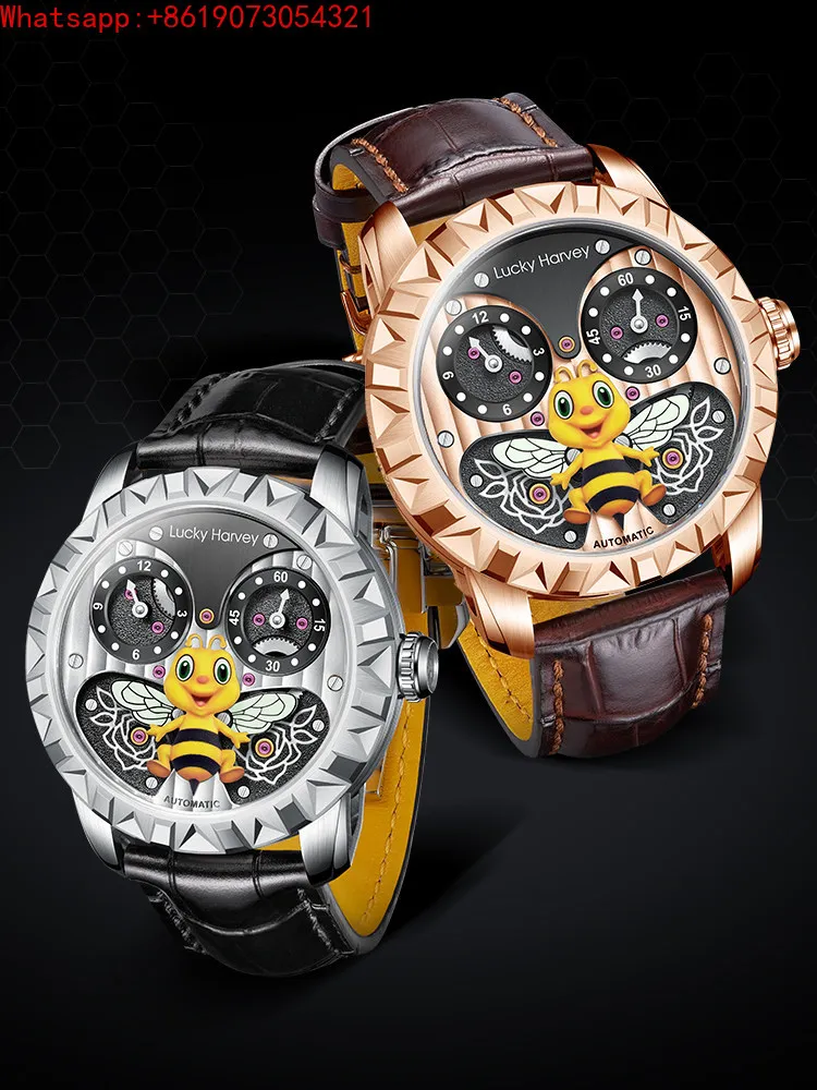 

The Great Qin Empire LUCKY HARVEY series Bee BEE men's watch moving couple automatic mechanical watch