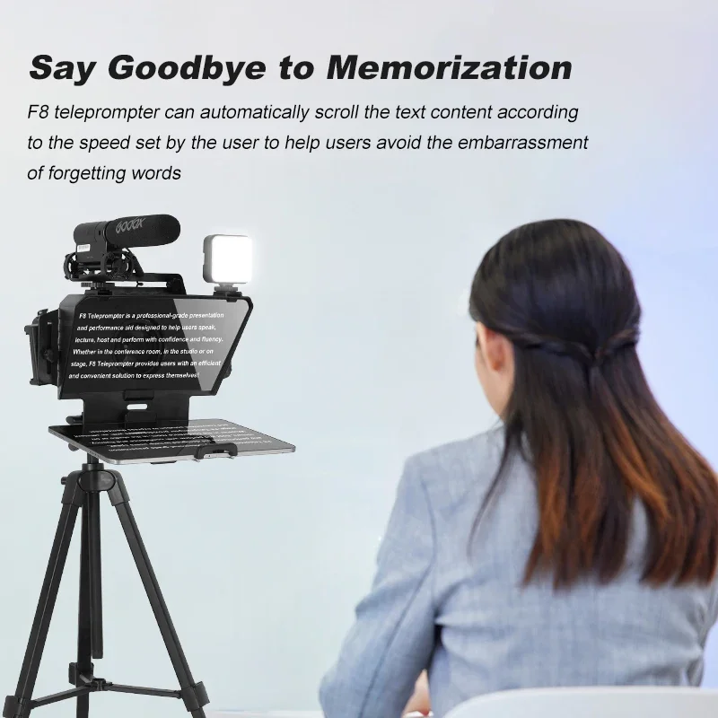 ملقن Soonpho F7 F8 للكمبيوتر اللوحي والكمبيوتر المحمول والهواتف الذكية وكاميرا بلوتوث ملقن محمول لتسجيل البث المباشر والفيديو