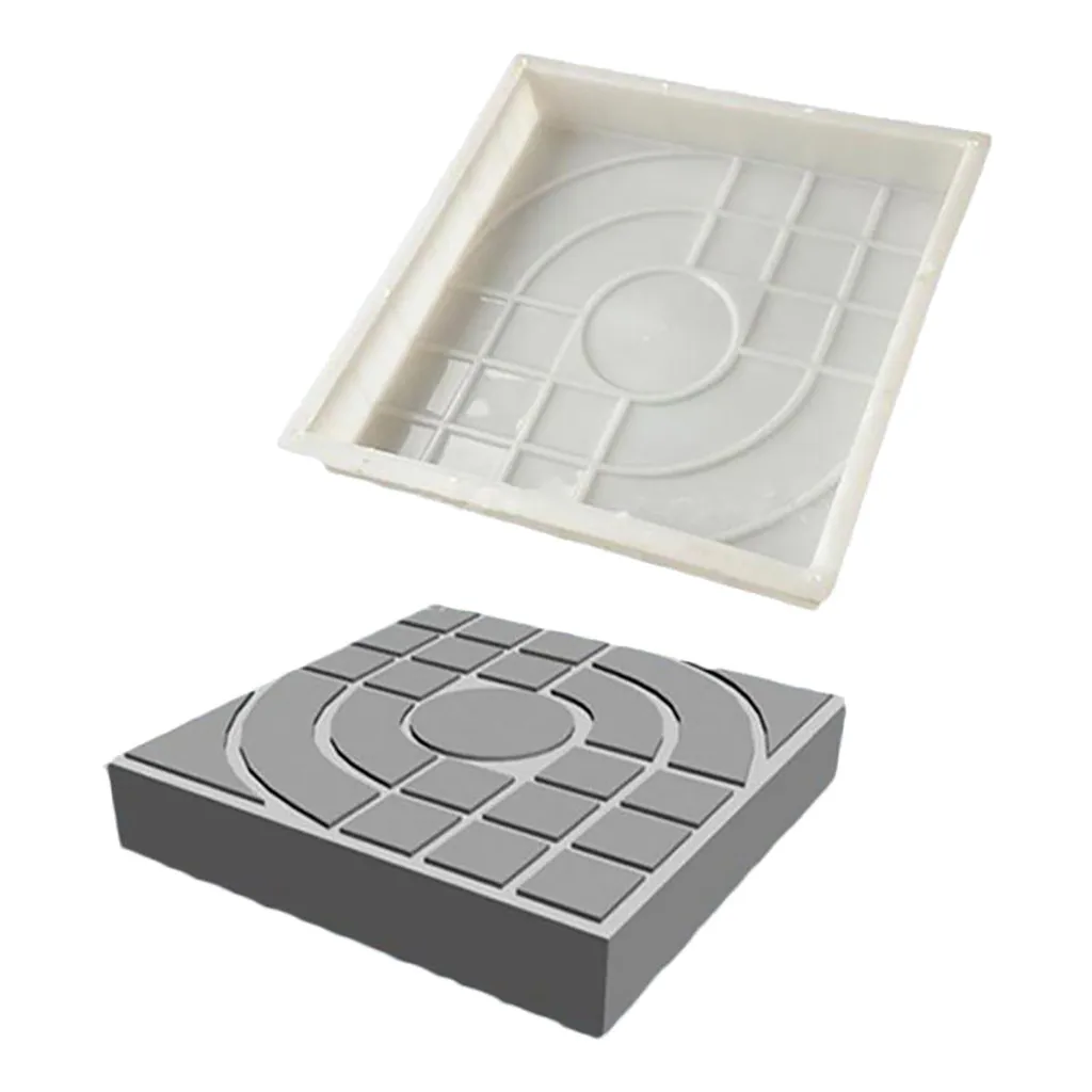 Reusable Paving Mold Square Grid Pattern DIY Cement Floor Tile Maker Concrete Stepping Stone Mould for Garden Walkway