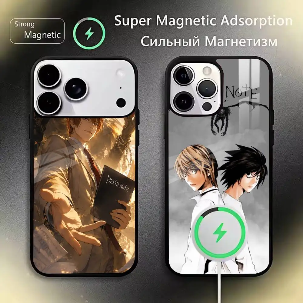 Line Anime Deaths Notes Hot Phone Case For iPhone17,16,15,14,13,12,11 Plus,Pro,Max Magnetic with Wireless Charging