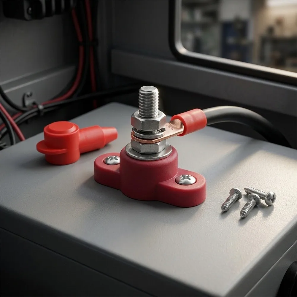 12V Busbar Terminal Block for m10 for stud 250A for cars for rvs Yachts with Enhanced Safety Insulation and Resistance