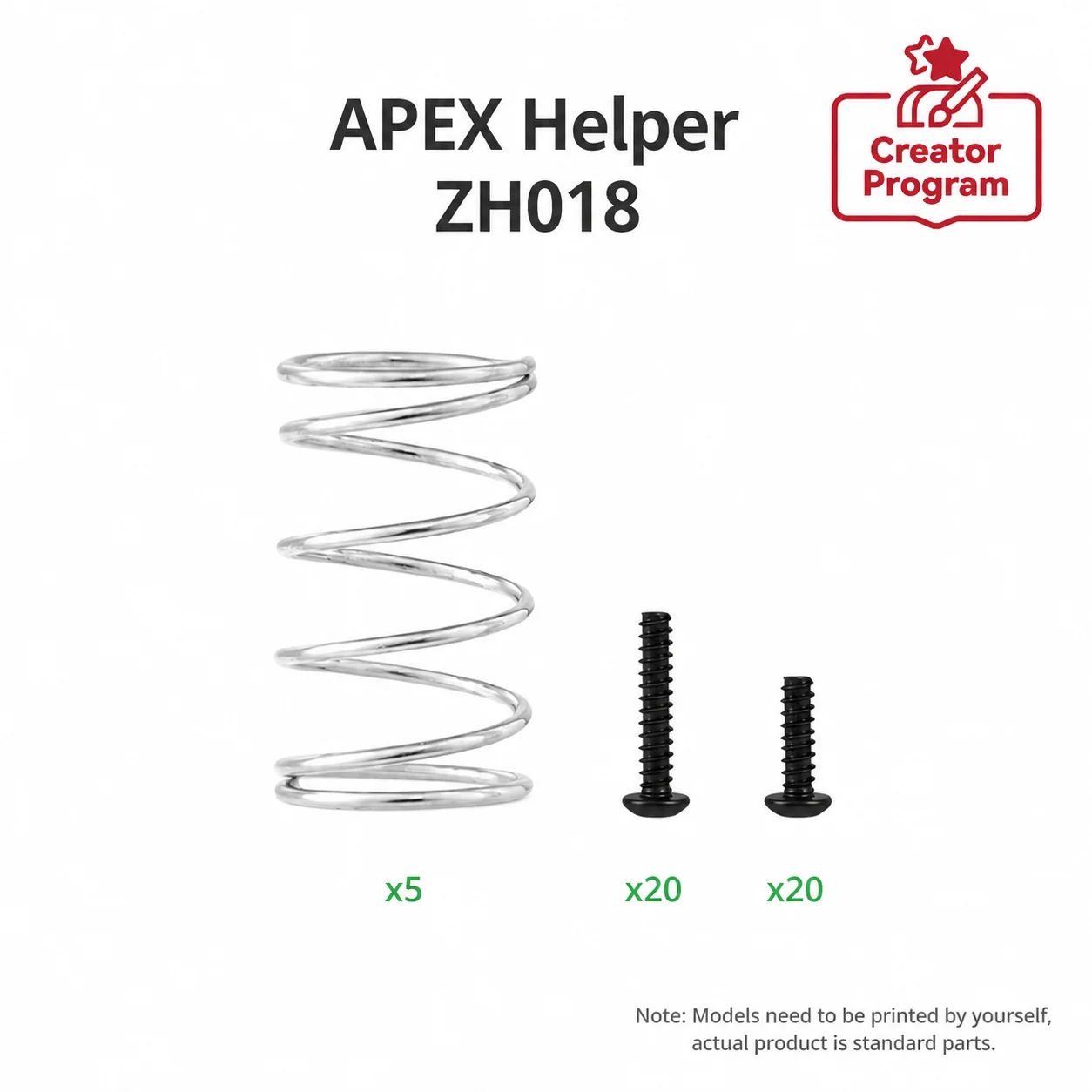 APEX Helper ZH018 For Bambu Lab 3D Printer Maker Treasure Creative 3D Print Model DIY Electronic Component