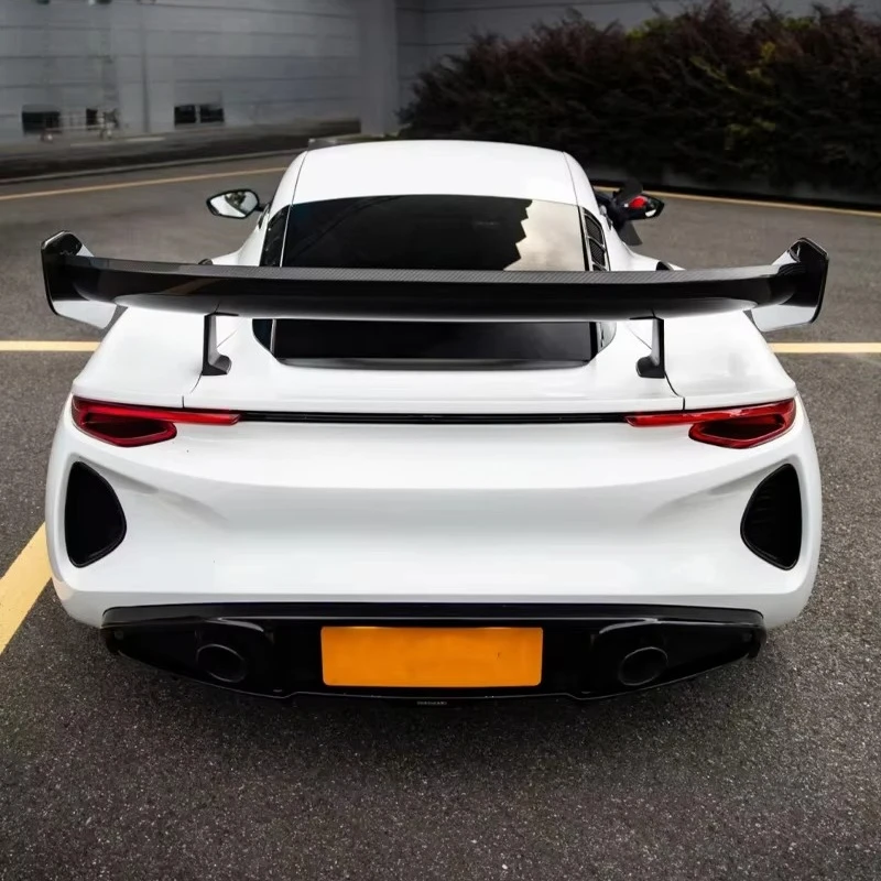 High Quality GT Style Dry Carbon Fiber Rear Wing Spoiler Exterior Trim for  Lotus Emira Rear Trunk Wing