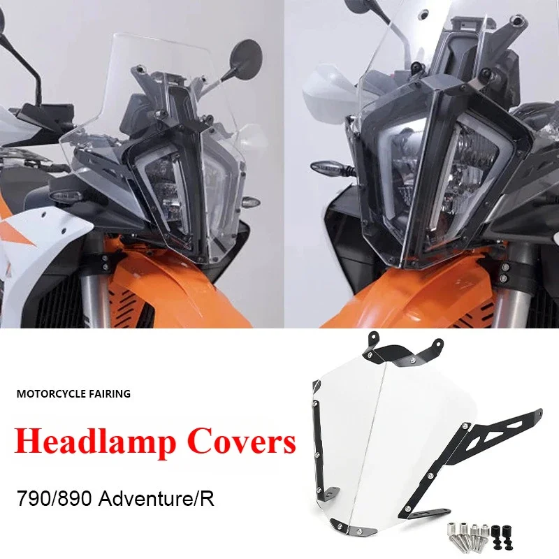 For 790/890 Adventure/R 2023 Motorcycle Accessories Modified Headlight Transparent Cover,Accesorios Para Moto