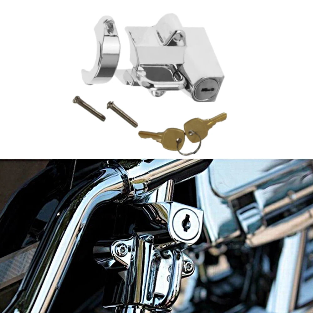 Замок для мотоциклетного шлема, противоугонный, для Harley Davidson Street Glide Touring, крепление на руль 22-32 мм, аксессуары для безопасности.