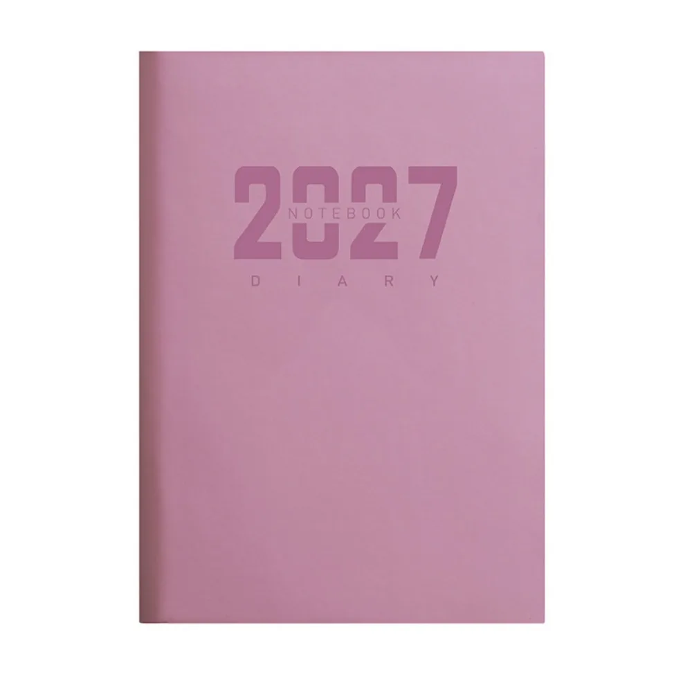 Portable A5 2027 Schedule Book To Do List Planner Reminder Agenda Book Textured PU Daily Planner Book Students
