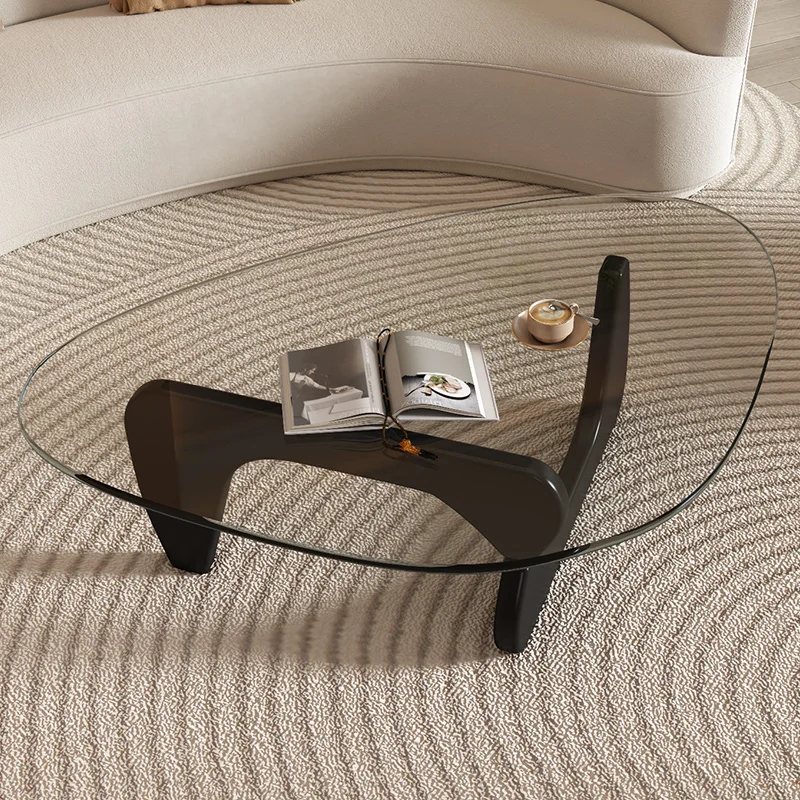

Glass coffee table living room household small apartment modern simple minimalist small table coffee table