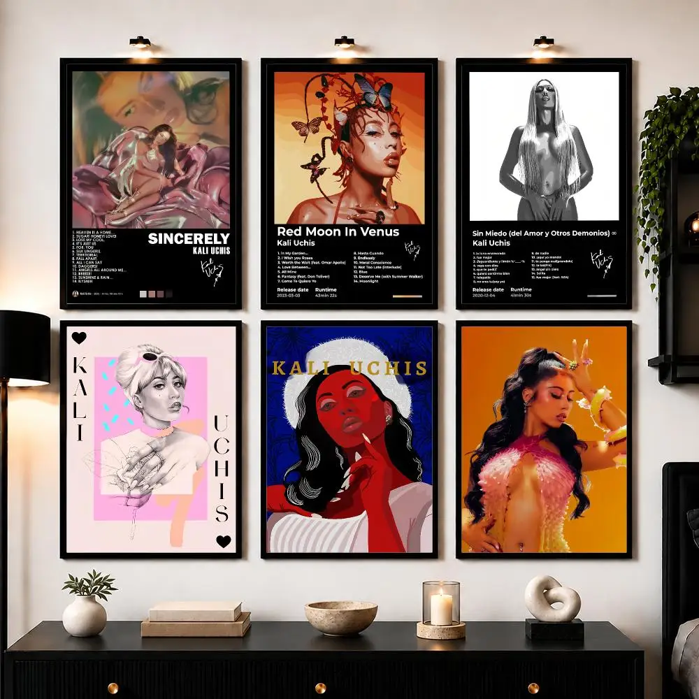 Kali U-Uchis Latest Music Album Cover Poster Wall Art Sticker For Living Room Bedroom Bar Home Decor Mural Painting Decoration