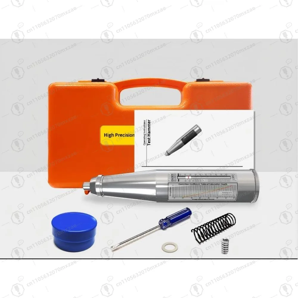 جهاز اختبار المطرقة الخرسانية، أداة اختبار مقياس المرونة 10-60 ميجا باسكال 1450-8702 رطل لكل بوصة مربعة، اختبار مقياس المرونة المحمول مع ملصق إنجليزي