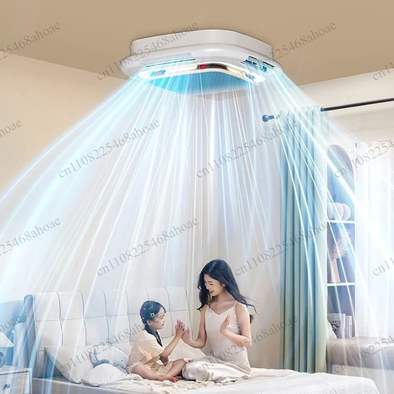 Leafless Invisible Ceiling Fan Light Full Spectrum Eye Protection Bladeless Fan Lamp Bedroom Dining Indoor Lighting